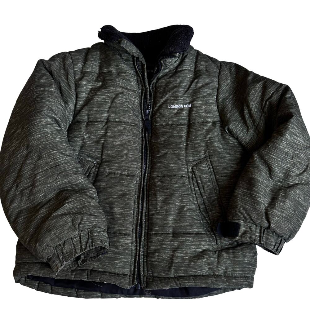 London Fog Green Sherpa Lined Coat - Boys Size 8